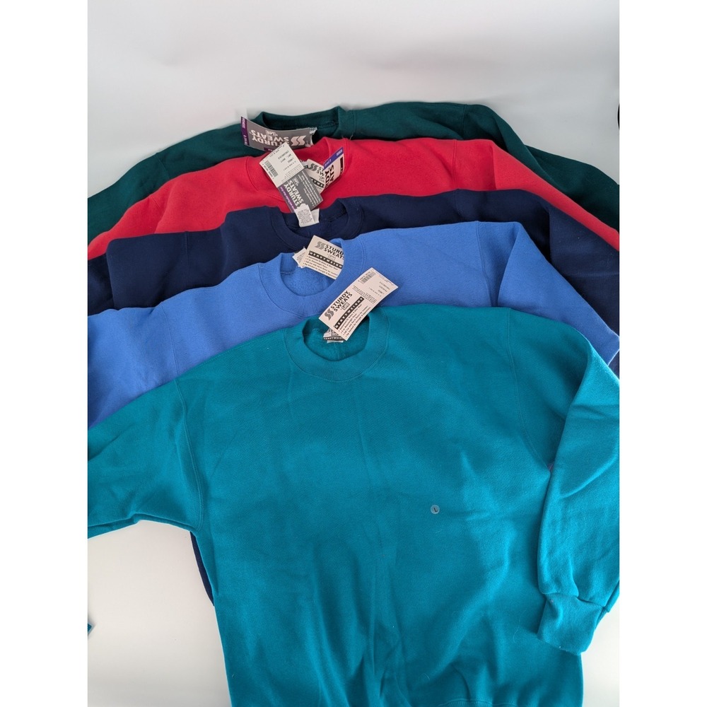 Vintage NWT 90's Sturdy Sweats By Lee Crewneck Sweatshirt Lot Of 5 Size L